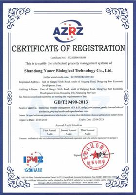 Intellectual Property Management System Certificate